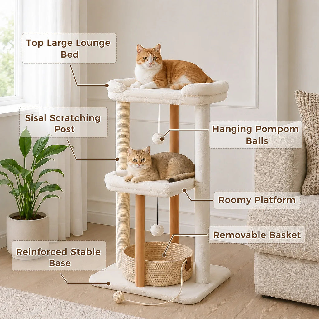 Modern Wood Cat Tree — product view 7